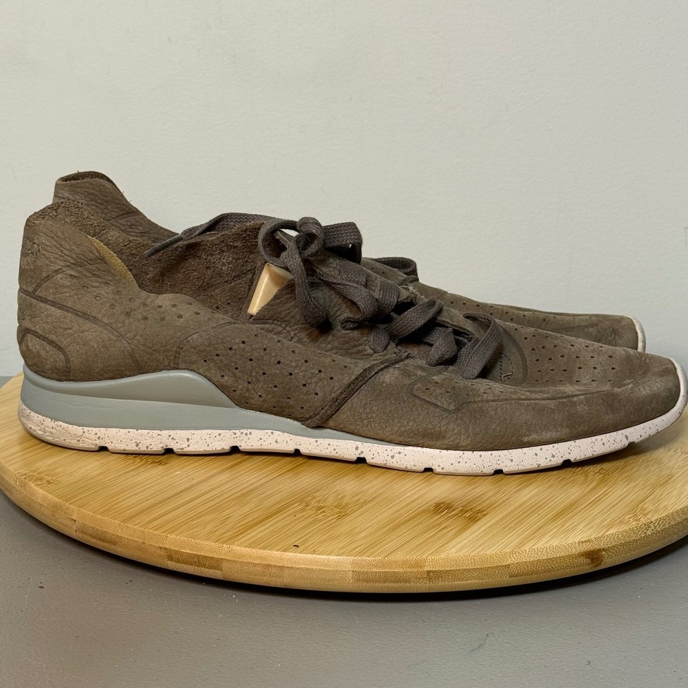 UGG Men's Olive Brown Suede Low-Top Sneakers
